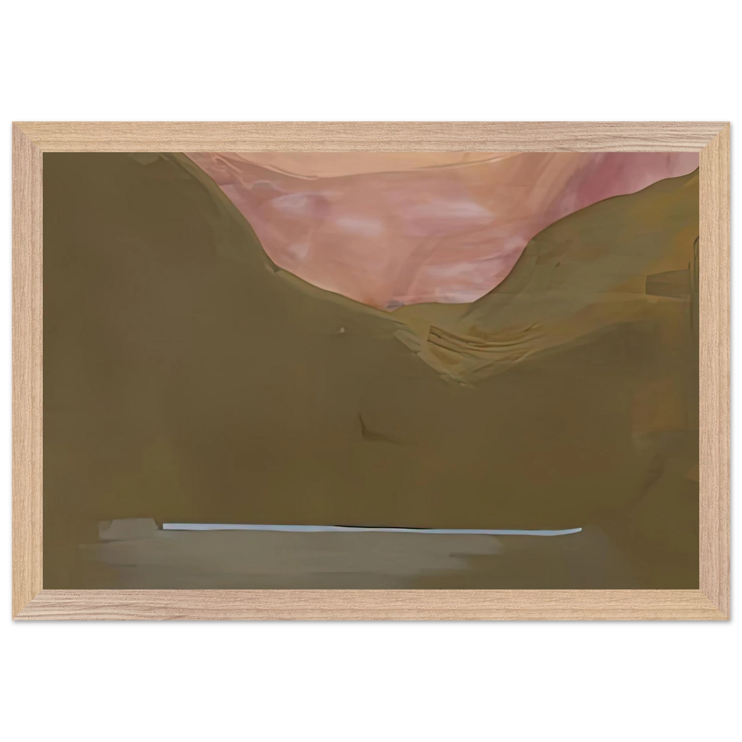 Helen Frankenthaler - Burnt Norton, 1972- Wall Art - 60x80 cm / 24x32 inches - Premium Wooden Framed Poster With Fine Art Paper-canvas - White frame