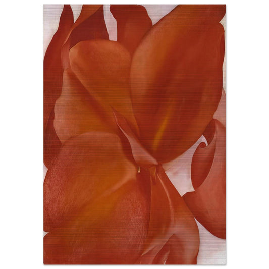 Red Cannas - Georgia O'Keeffe Brushed Aluminum Print - 70x100 cm / 28x40 inches | Georgia O'Keeffe Aluminum Print | Georgia O'Keeffe Prints