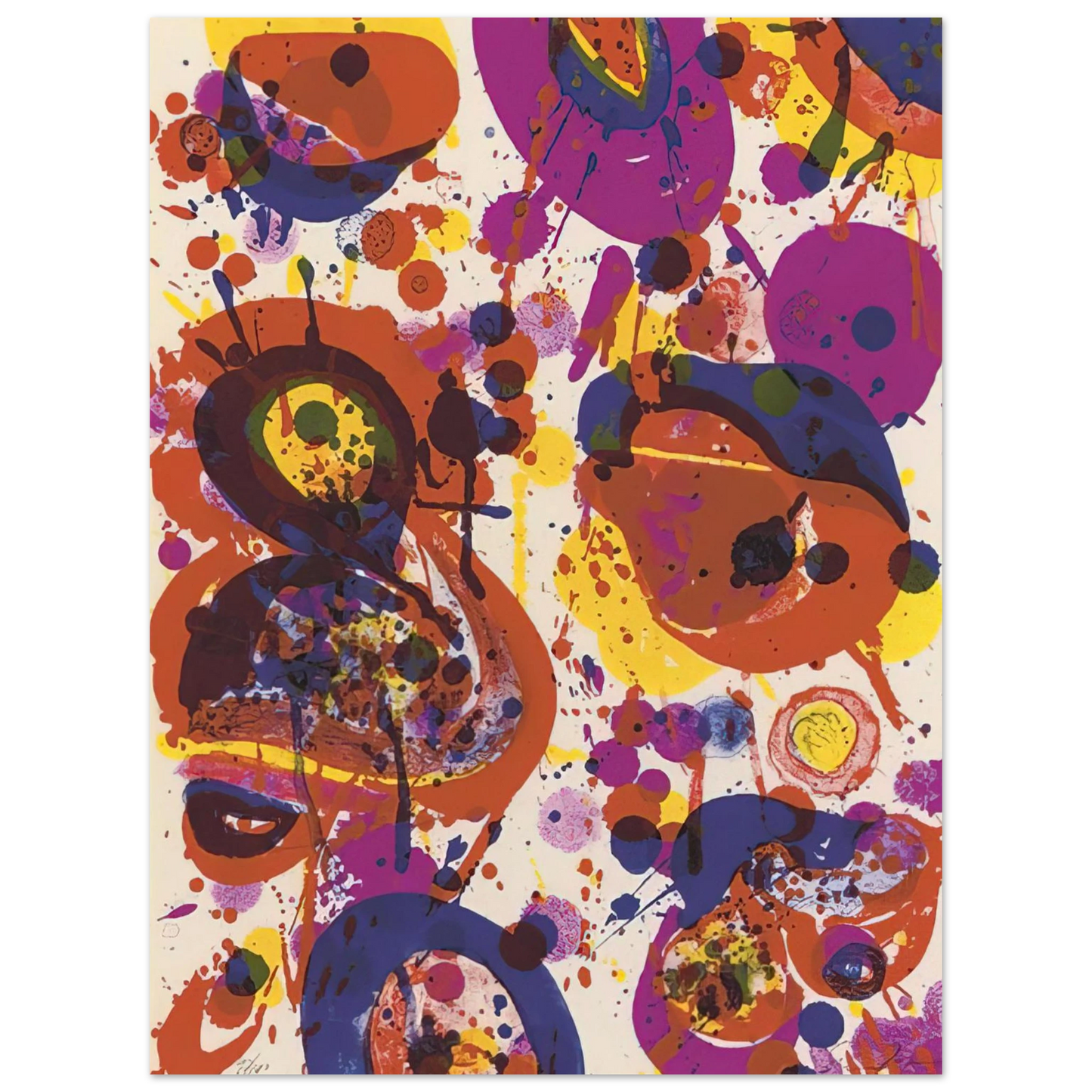 Sam Francis - Untitled  from Pasadena Box   Lembark L57   75x100 cm / 30x40inches Fine Art Poster