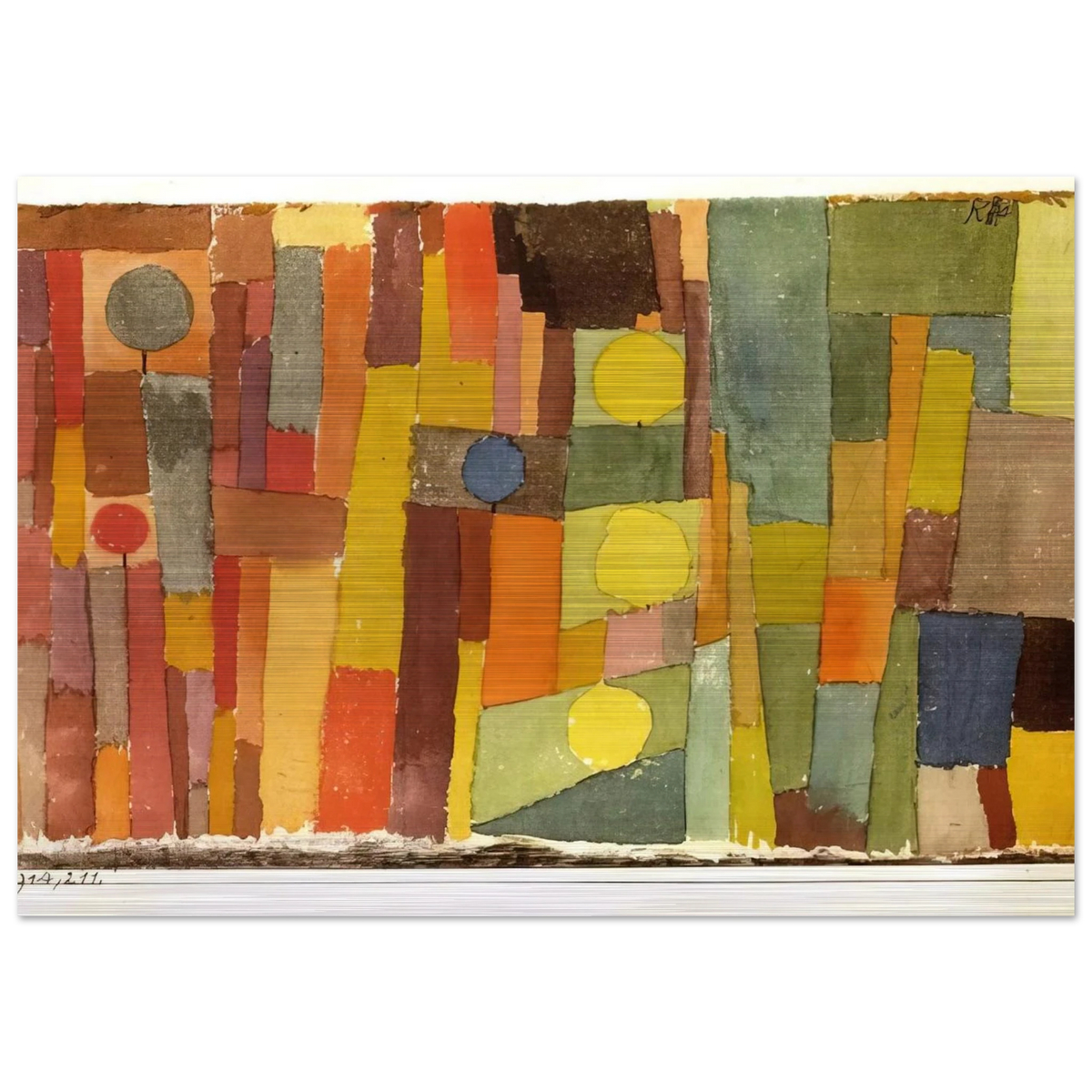 IN THE STYLE OF KAIROUAN 1914 - Paul Klee Brushed Aluminum Print - 70x100 cm / 28x40 inches | Paul Klee Aluminum Print | Paul Klee Prints