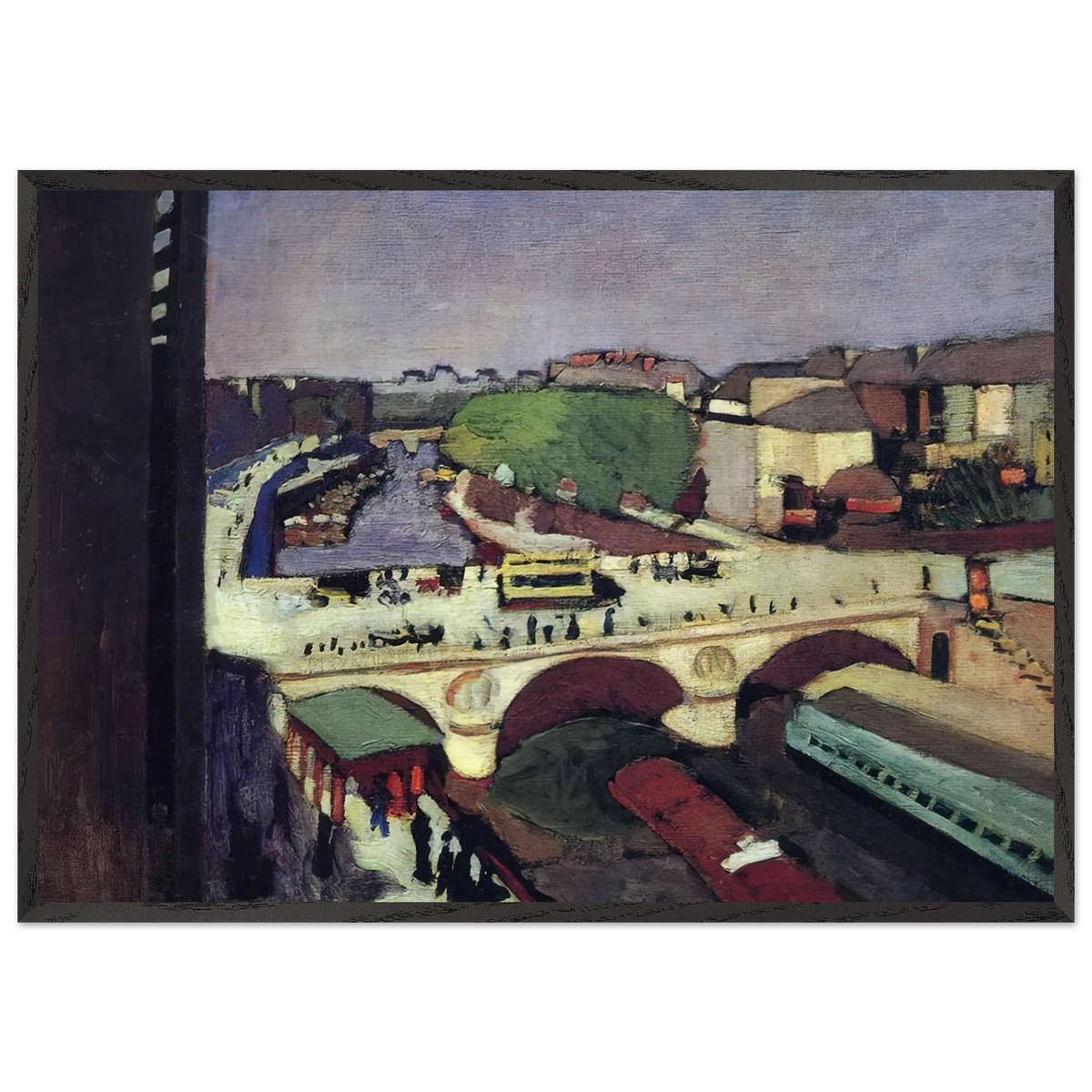 THE PONT SAINT MICHEL 1900 - Henri Matisse 70x100 cm / 28x40 inches Framed Art Print – Black Wooden Frame