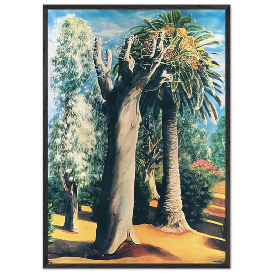 EUCALYPTUS AND PALM 1935 - Moise Kisling 70x100 cm / 28x40 inches Framed Art Print – Black Wooden Frame