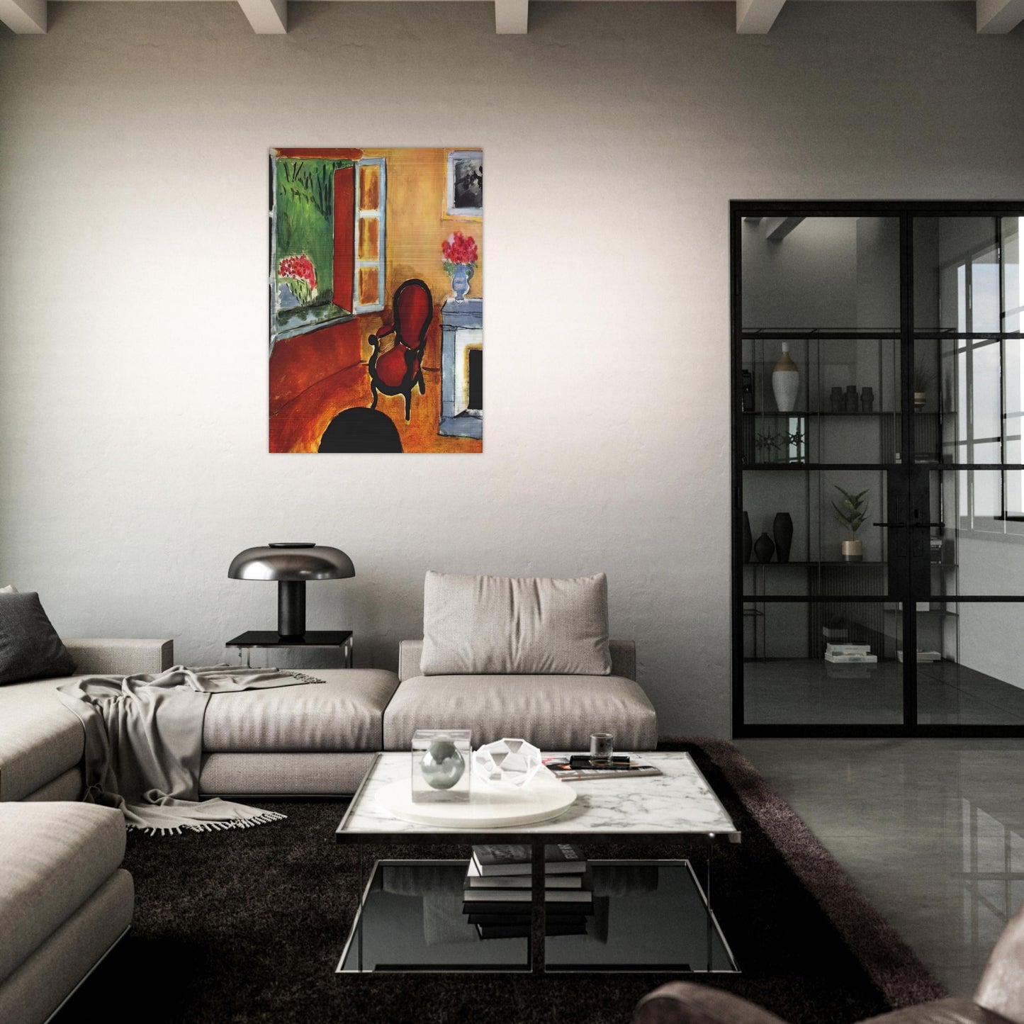 INTERIOR 1940 - Henri Matisse Brushed Aluminum Print - 70x100 cm / 28x40 inches | Henri Matisse Aluminum Print | Henri Matisse Prints