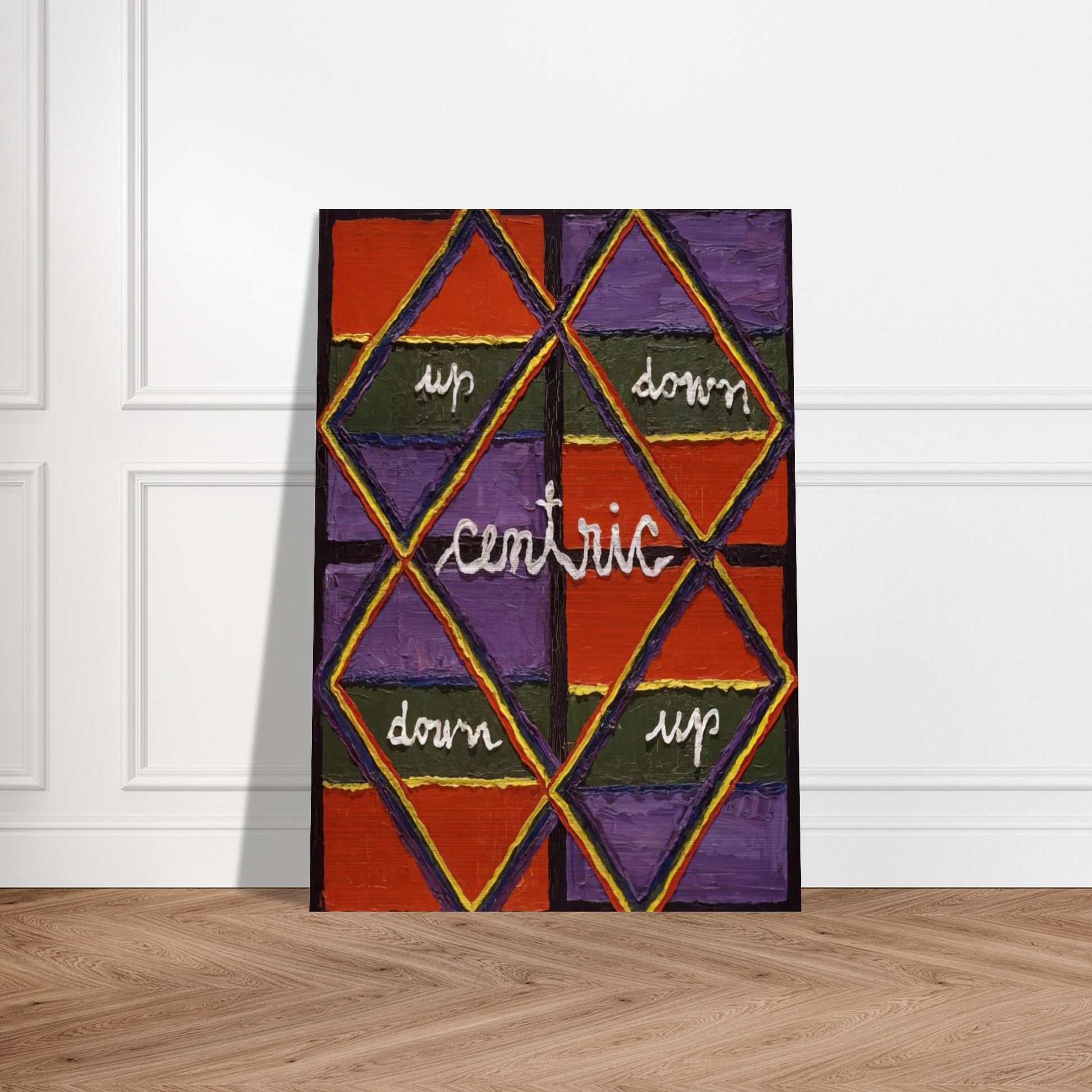 Interlacing Colors I - 1959 - Alfred Jensen Brushed Aluminum Print - 70x100 cm / 28x40 inches | Alfred Jensen Aluminum Print | Alfred Jensen Prints
