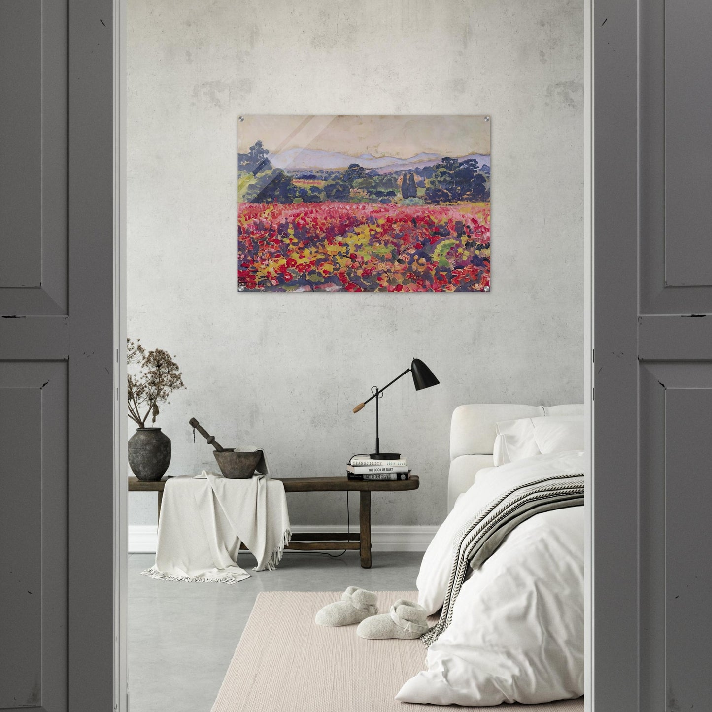 THE VINES IN SAINT CLAIR 1912 - Theo van Rysselberghe Acrylic Print - 70x100 cm / 28x40″ inches | Theo van Rysselberghe Wall Art | Theo van Rysselberghe Prints