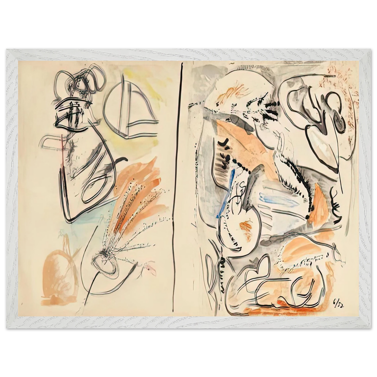 Helen Frankenthaler - Window Shade No. 2, 1952- Wall Art - 28x40 inches / 70x70 cm - Canvas (Imperial)-canvas - -