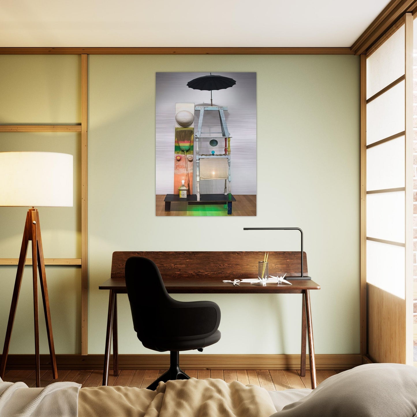 THE TOWER 1957 - Robert Rauschenberg Brushed Aluminum Print - 70x100 cm / 28x40 inches | Robert Rauschenberg Aluminum Print | Robert Rauschenberg Prints
