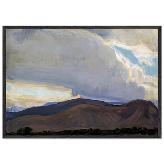 STORM FROM THE SIERRA 1937 - Maynard Dixon 70x100 cm / 28x40 inches Framed Art Print – Black Wooden Frame