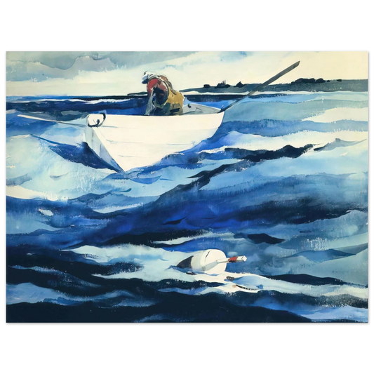 Andrew Wyeth - THE LOBSTERMAN Wall Art - 21x29.7 cm / 8x12" - Fine Art Poster-canvas - -