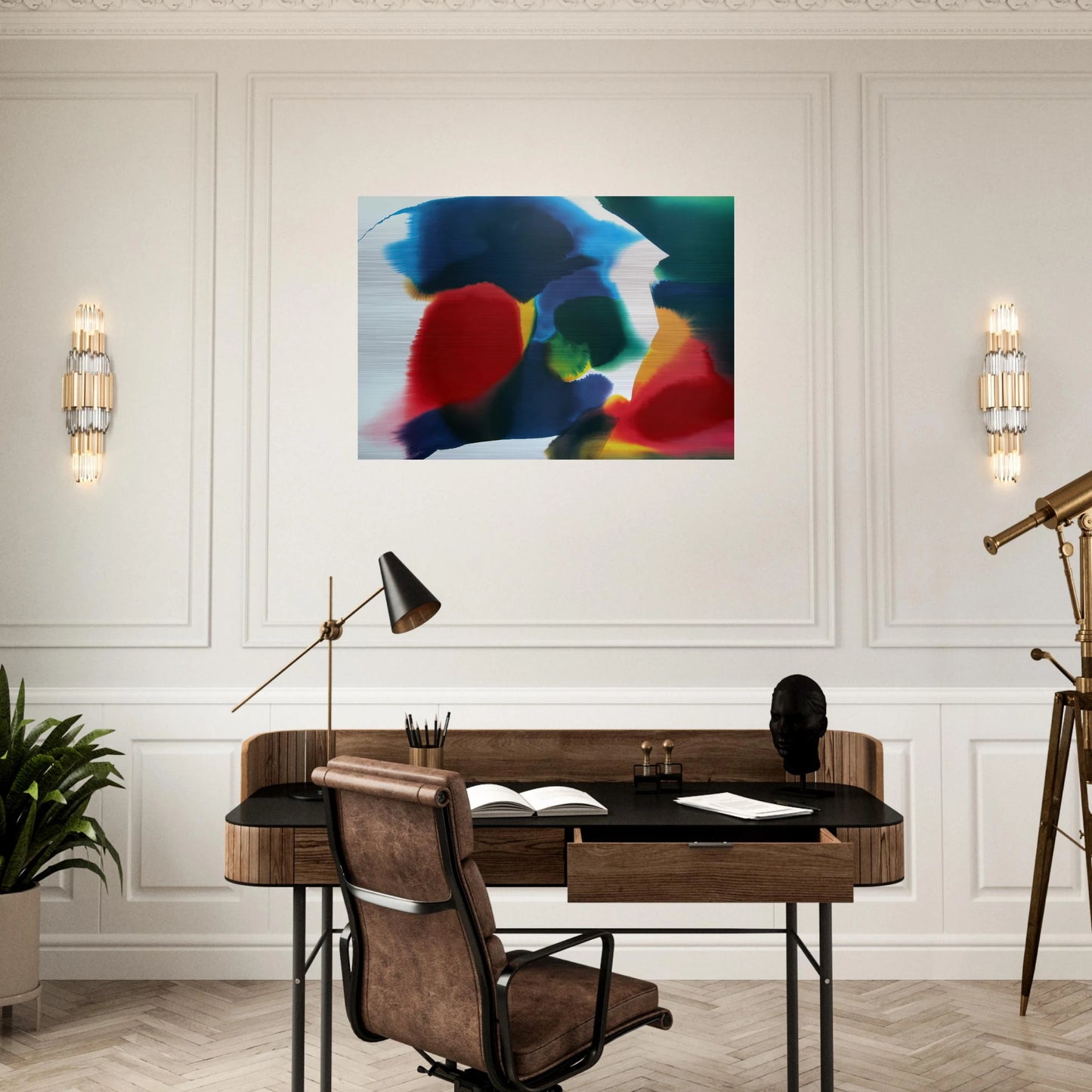 Phenomena Sherman Vortex - Paul Jenkins Brushed Aluminum Print - 70x100 cm / 28x40 inches | Paul Jenkins Aluminum Print | Paul Jenkins Prints