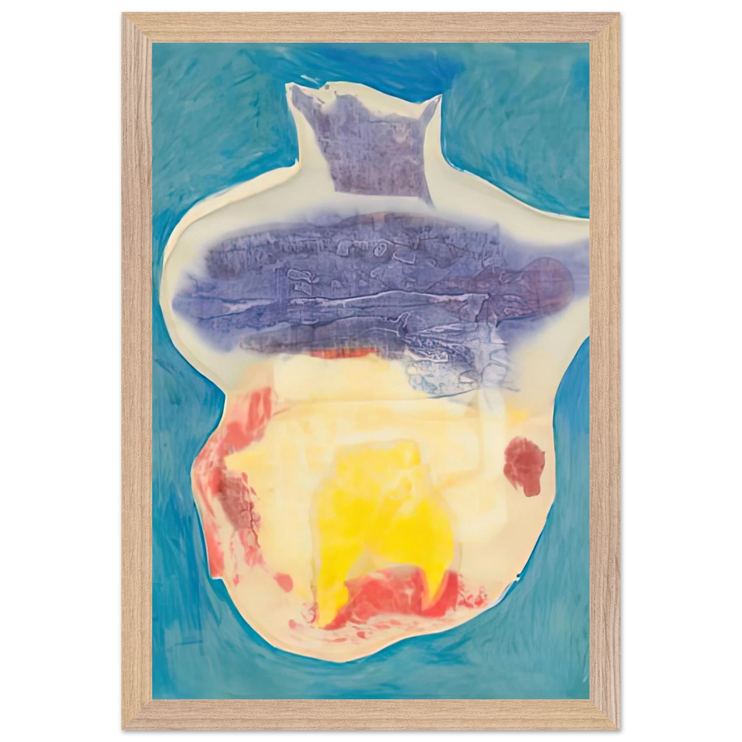 Helen Frankenthaler - Narcissus, 1963- Wall Art - 60x80 cm / 24x32 inches - Premium Wooden Framed Poster With Fine Art Paper-canvas - Black frame
