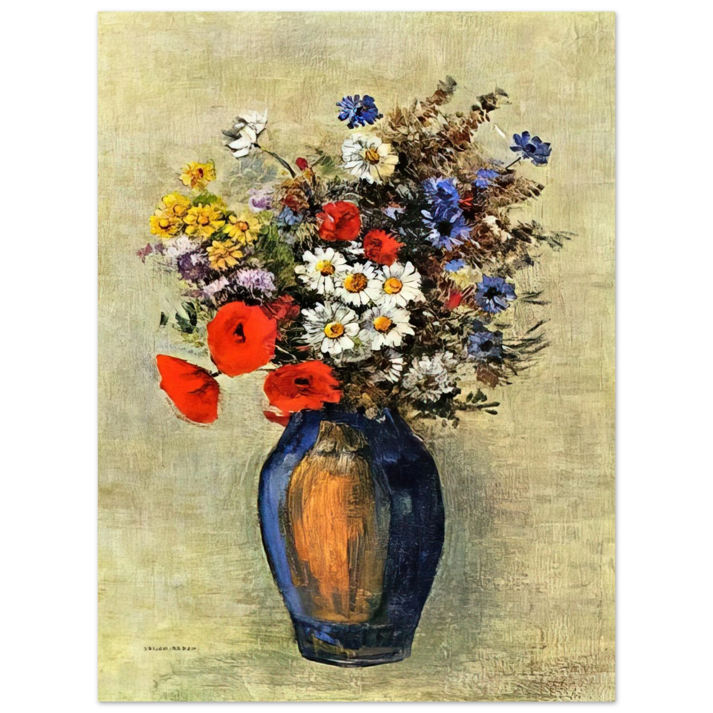 Odilon Redon - VASE OF FLOWERS 2  75x100 cm / 30x40inches Fine Art Poster