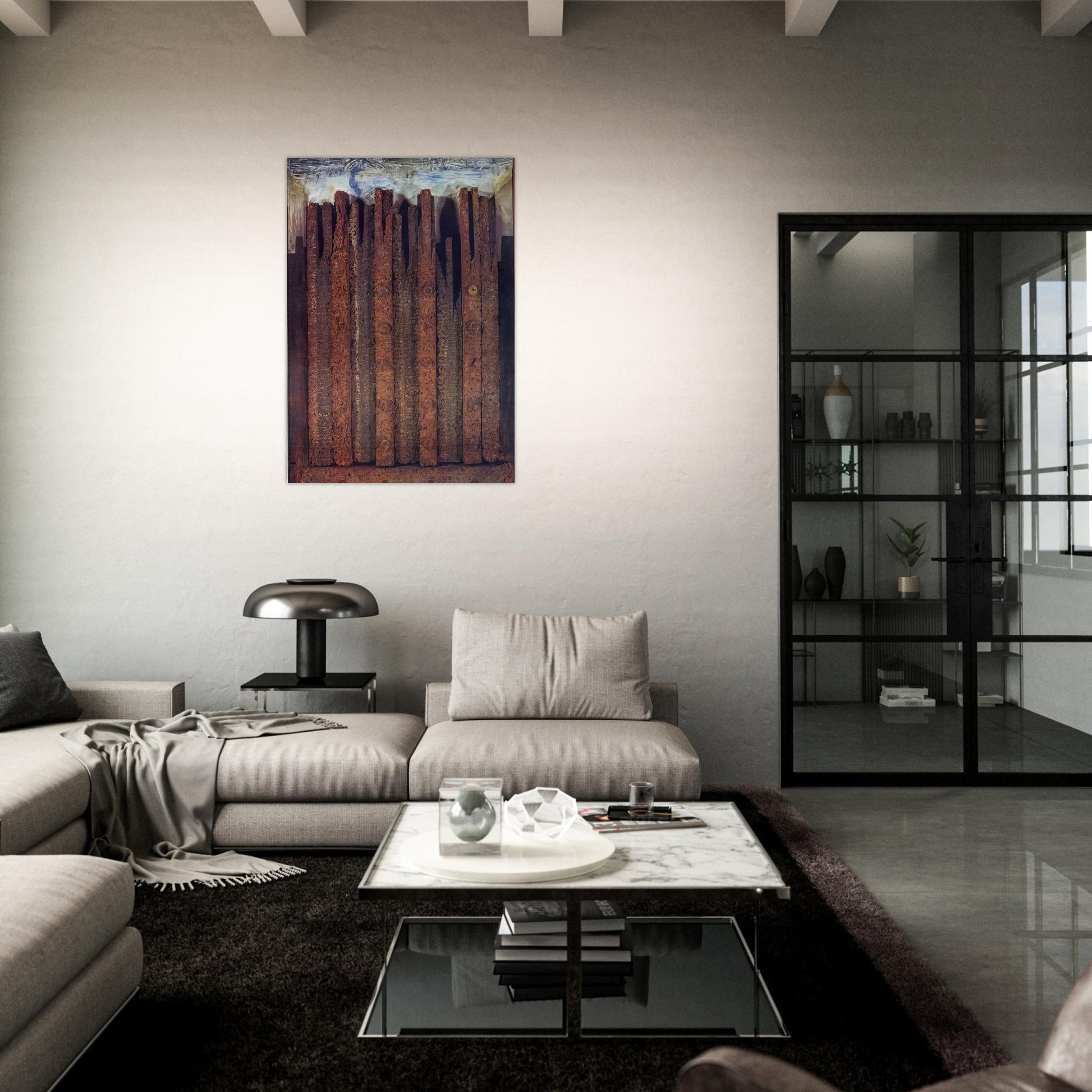 Dadaville - Max Ernst Brushed Aluminum Print - 70x100 cm / 28x40 inches | Max Ernst Aluminum Print | Max Ernst Prints