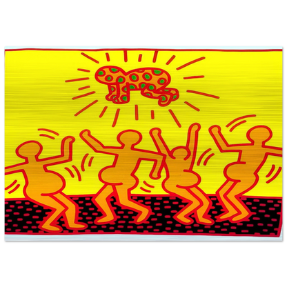 UNTITLED 1983 1 - Keith Haring Brushed Aluminum Print - 70x100 cm / 28x40 inches | Keith Haring Aluminum Print | Keith Haring Prints
