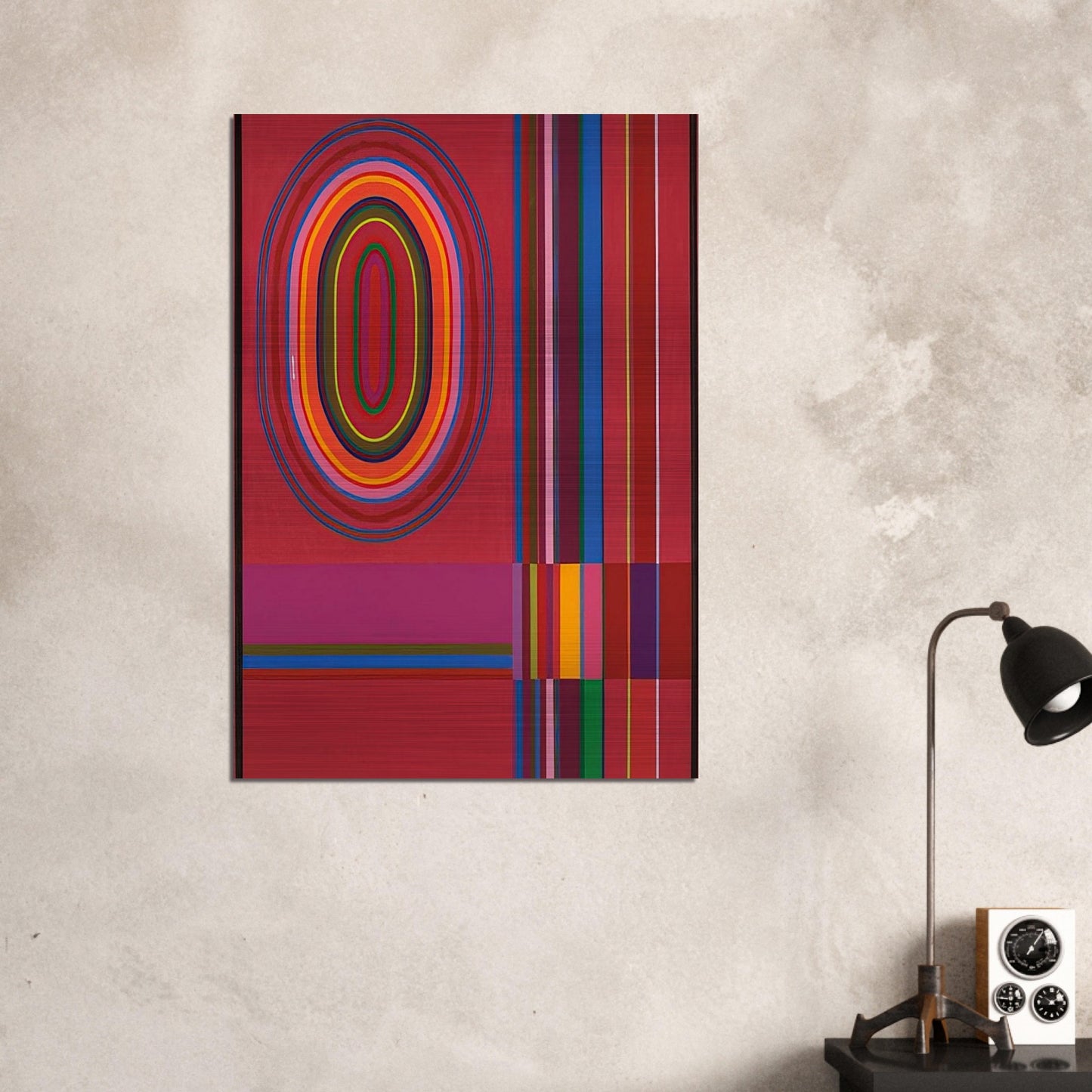 Red Rose - 1966 - John Ferren Brushed Aluminum Print - 70x100 cm / 28x40 inches | John Ferren Aluminum Print | John Ferren Prints