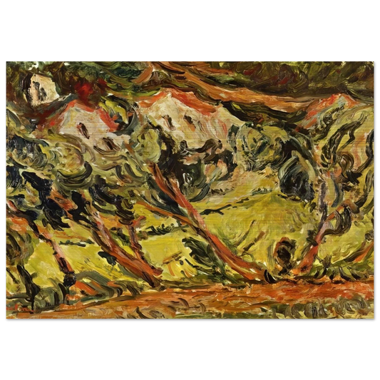 CERET LANDSCAPE 1 - Chaim Soutine Brushed Aluminum Print - 70x100 cm / 28x40 inches | Chaim Soutine Aluminum Print | Chaim Soutine Prints