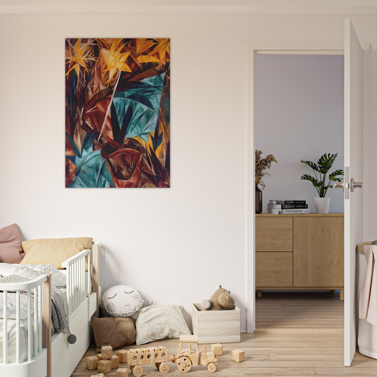 Rayonist lilies - 1913 - Natalia Goncharova Brushed Aluminum Print - 70x100 cm / 28x40 inches | Natalia Goncharova Aluminum Print | Natalia Goncharova Prints