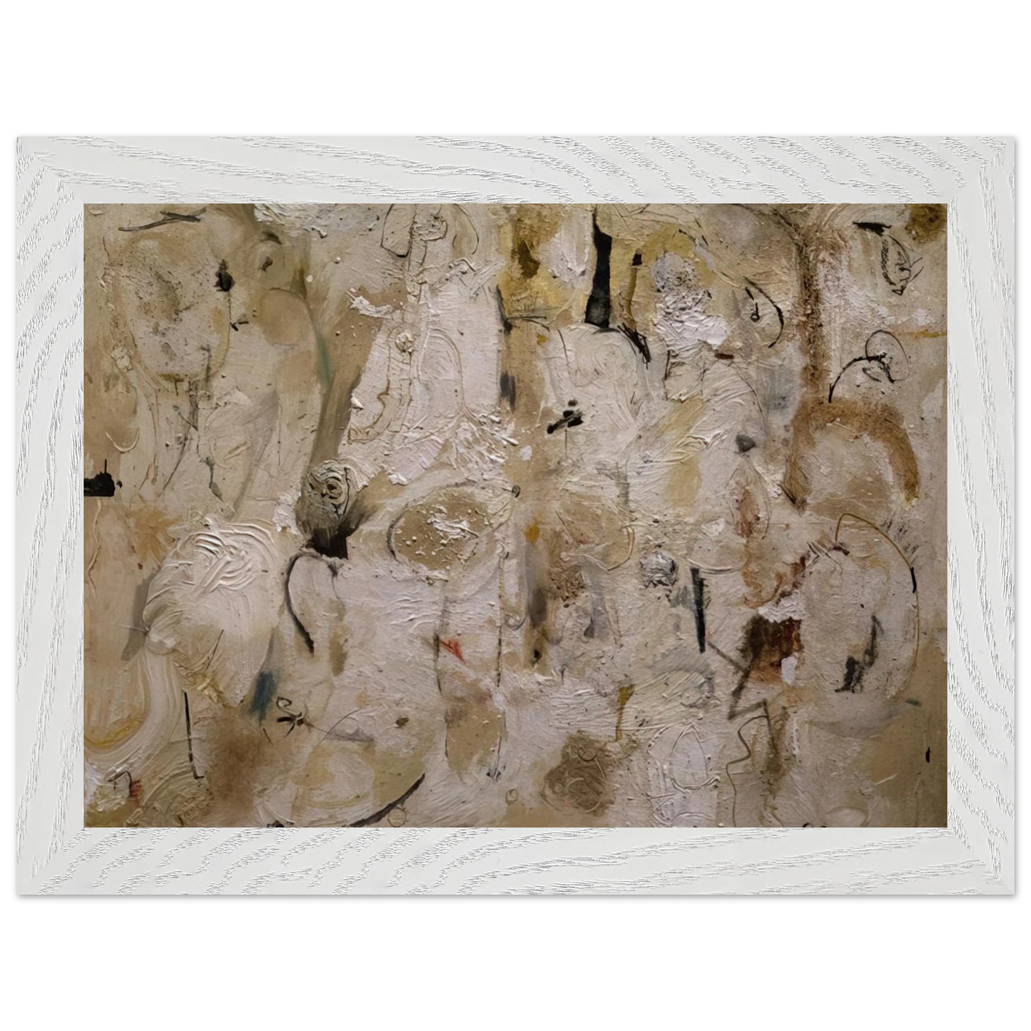 Helen Frankenthaler - Painted on 21st Street - 1951 Wall art - 27x35 cm / 11x14 inches - Premium Wooden Framed Poster With Fine Art Paper-canvas - Black frame