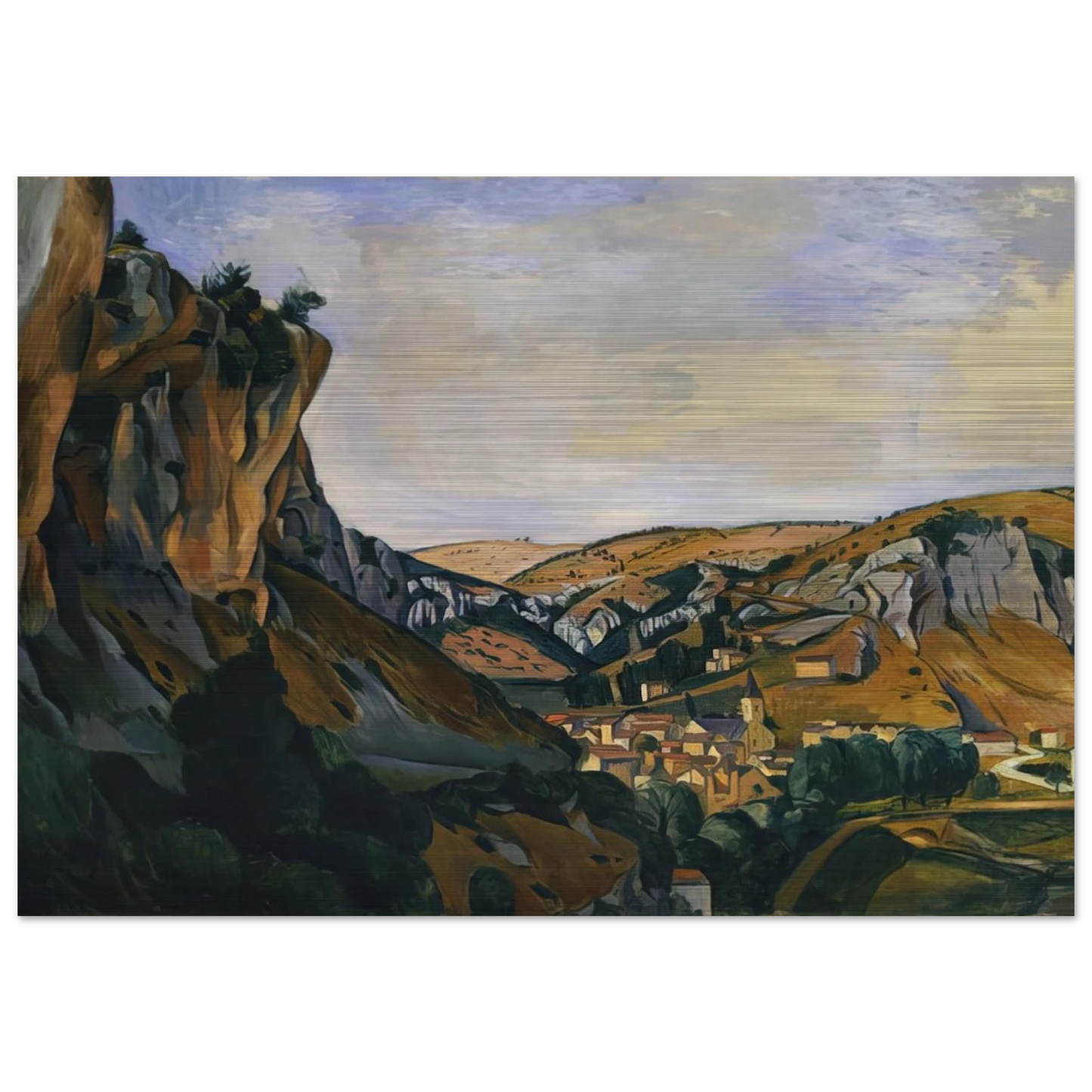 VALLEY OF THE LOT AT VERS 1912 - Andre Derain Brushed Aluminum Print - 70x100 cm / 28x40 inches | Andre Derain Aluminum Print | Andre Derain Prints