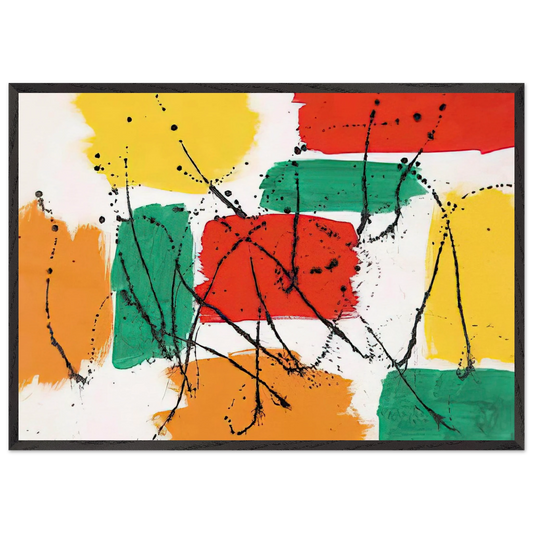 Reflets Printanieres - Marcel Barbeau 70x100 cm / 28x40 inches Framed Art Print – Black Wooden Frame