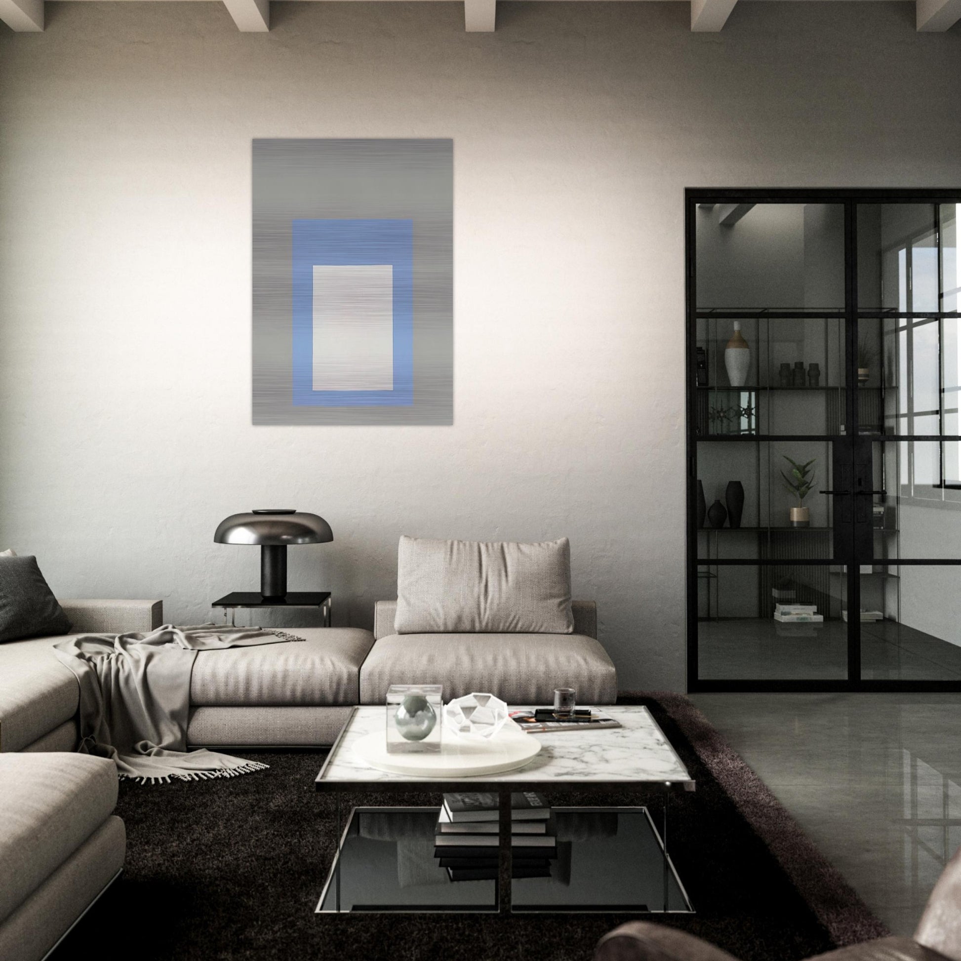 HOMAGE TO THE SQUARE GREEK ISLAND 1957 - Josef Albers Brushed Aluminum Print - 70x100 cm / 28x40 inches | Josef Albers Aluminum Print | Josef Albers Prints