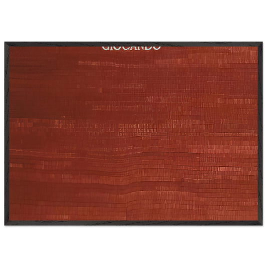 GIOCANDO - Alighiero Boetti 70x100 cm / 28x40 inches Framed Art Print – Black Wooden Frame
