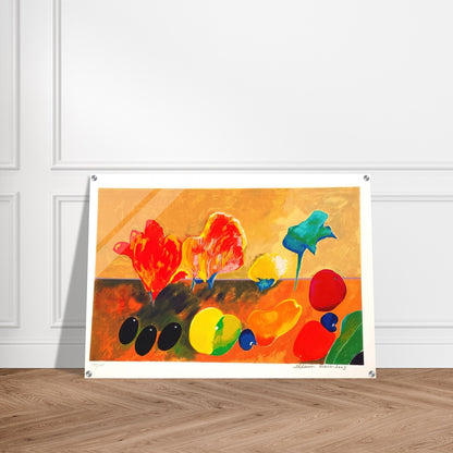 Flores e Frutas - 2003 - Aldemir Martins Acrylic Print - 70x100 cm / 28x40″ inches