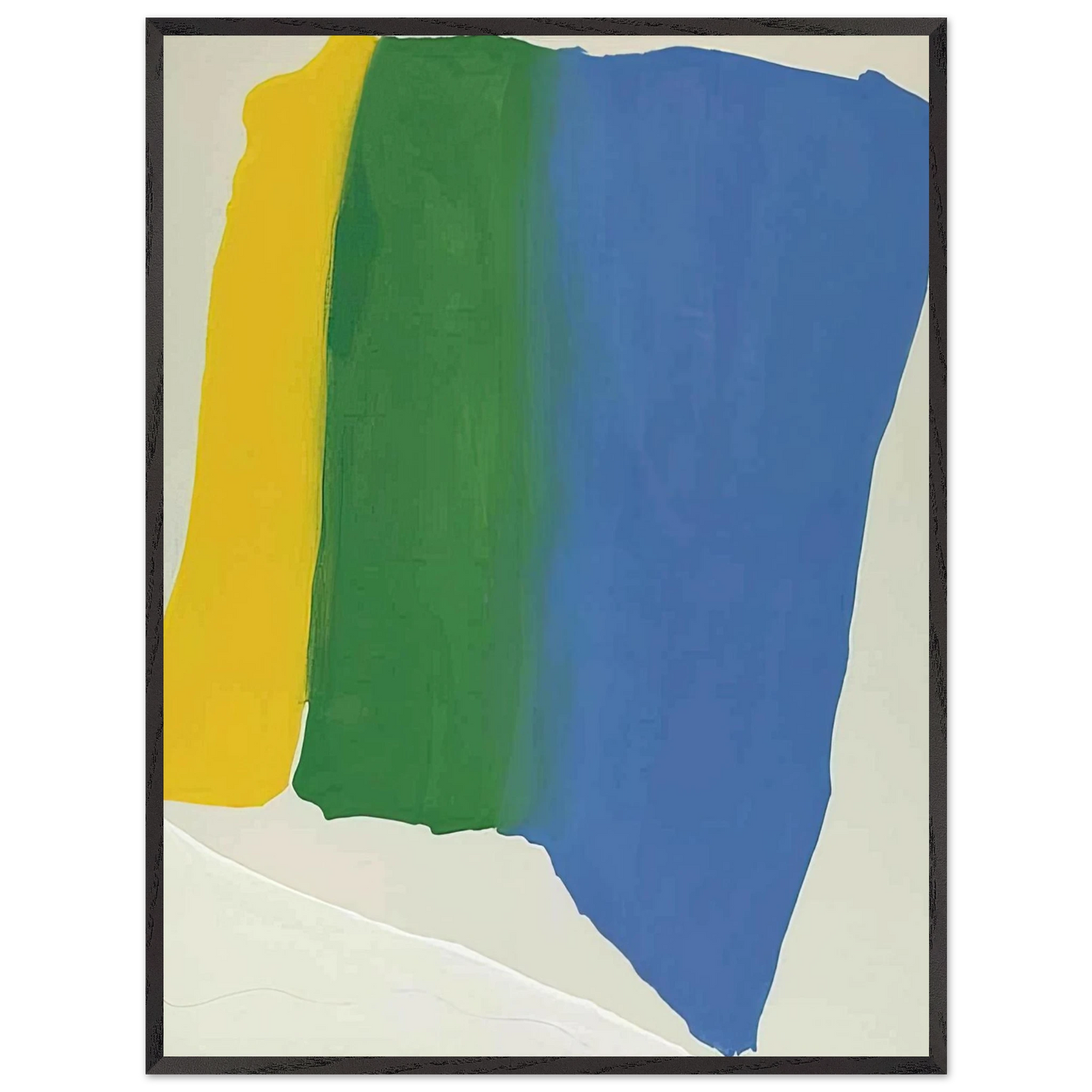 Helen Frankenthaler - Summer Insignia - 1969 Wall art - 13x18 cm / 5x7 inches - Premium Wooden Framed Poster With Fine Art Paper-canvas - Black frame