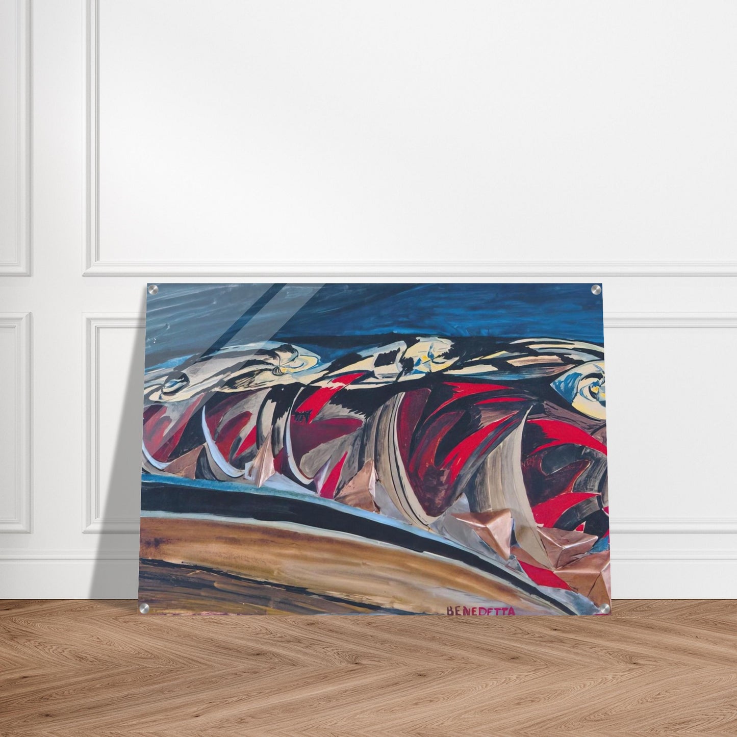 Lights  Sounds of a Night Train - 1924 - Benedetta Cappa Acrylic Print - 70x100 cm / 28x40″ inches