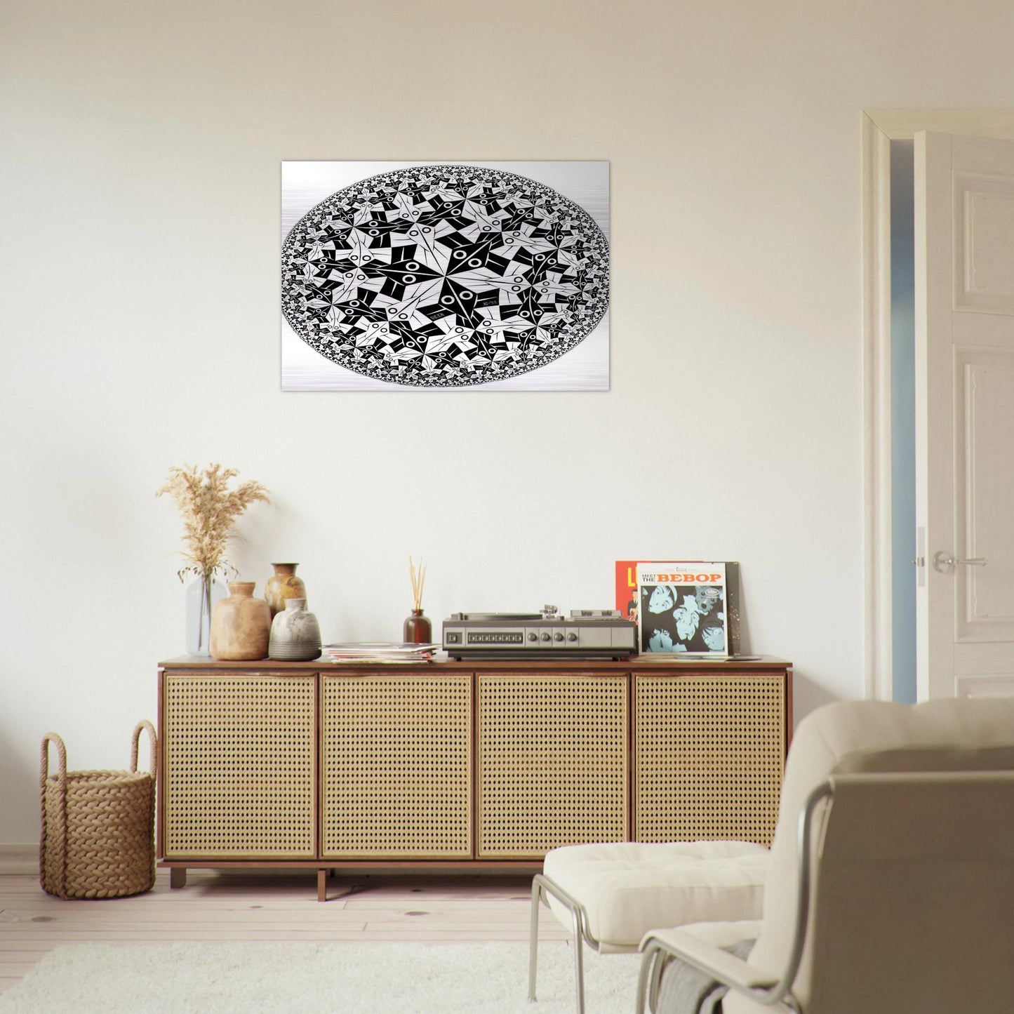 CIRCLE LIMIT I - MC Escher Brushed Aluminum Print - 70x100 cm / 28x40 inches | MC Escher Aluminum Print | MC Escher Prints