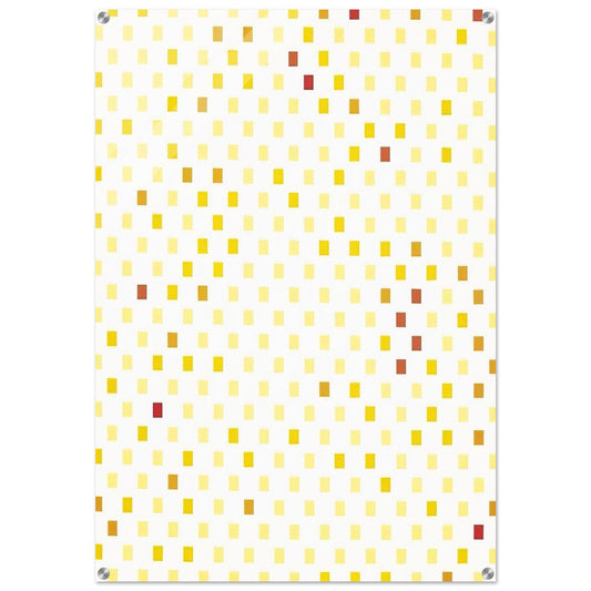 Répartition aléatoire du rouge au jaune suivant progression... - 1970 - Francois Morellet Acrylic Print - 70x100 cm / 28x40″ inches | Francois Morellet Wall Art | Francois Morellet Prints