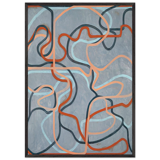 Epitaph Painting 5 - 2001 - Brice Marden 70x100 cm / 28x40 inches Framed Art Print – Black Wooden Frame