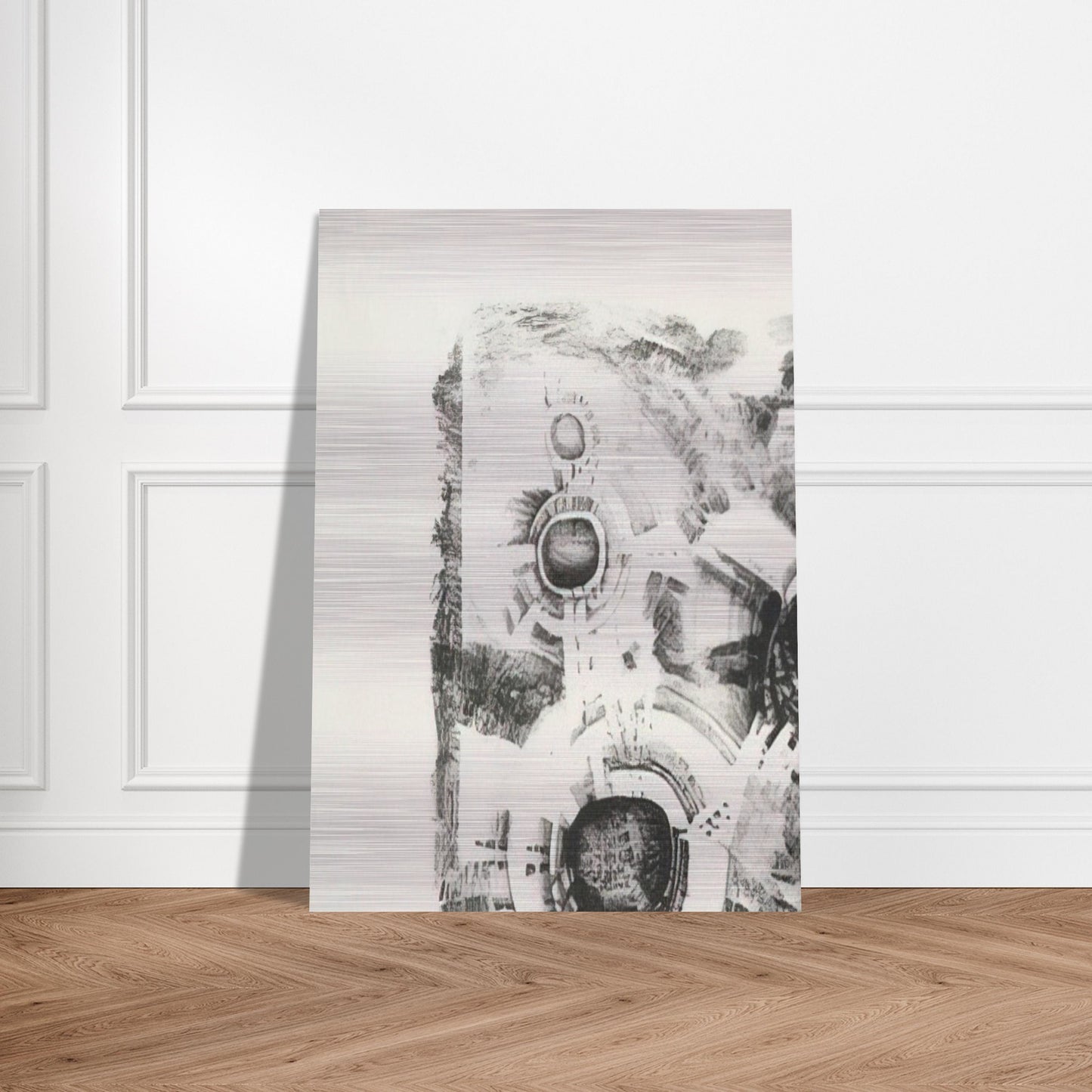SECOND STONE 1962 - Lee Bontecou Brushed Aluminum Print - 70x100 cm / 28x40 inches | Lee Bontecou Aluminum Print | Lee Bontecou Prints