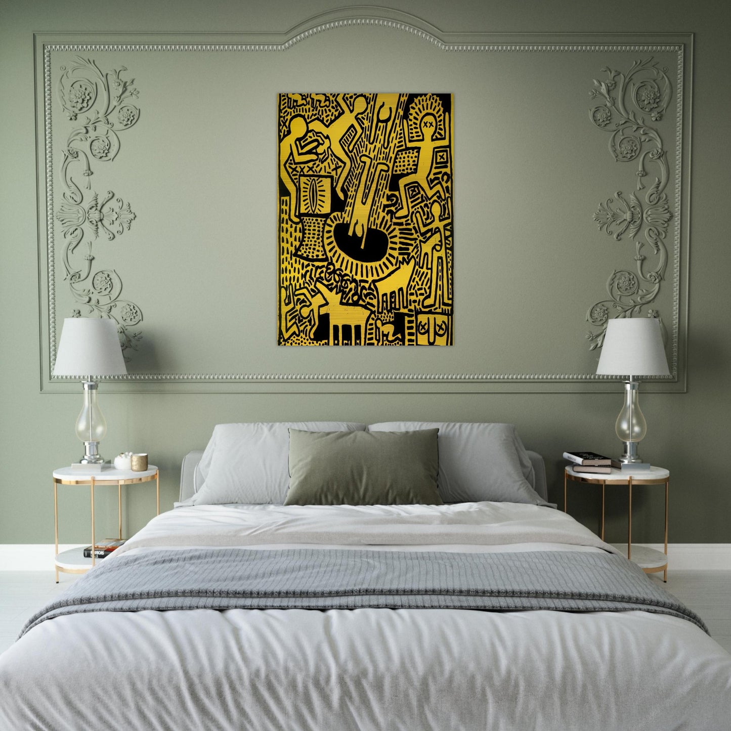 UNTITLED 1981 - Keith Haring Brushed Aluminum Print - 70x100 cm / 28x40 inches | Keith Haring Aluminum Print | Keith Haring Prints