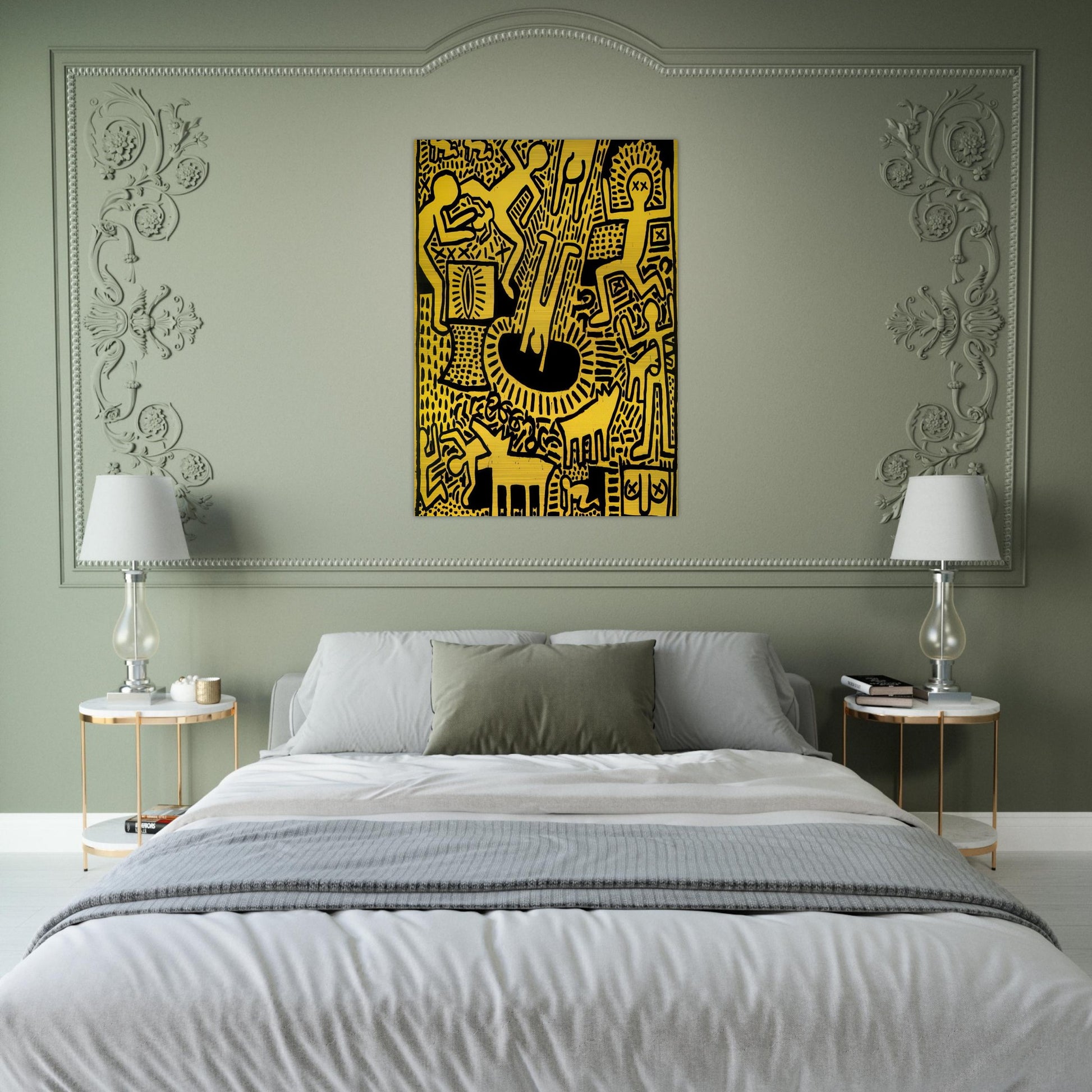 UNTITLED 1981 - Keith Haring Brushed Aluminum Print - 70x100 cm / 28x40 inches | Keith Haring Aluminum Print | Keith Haring Prints