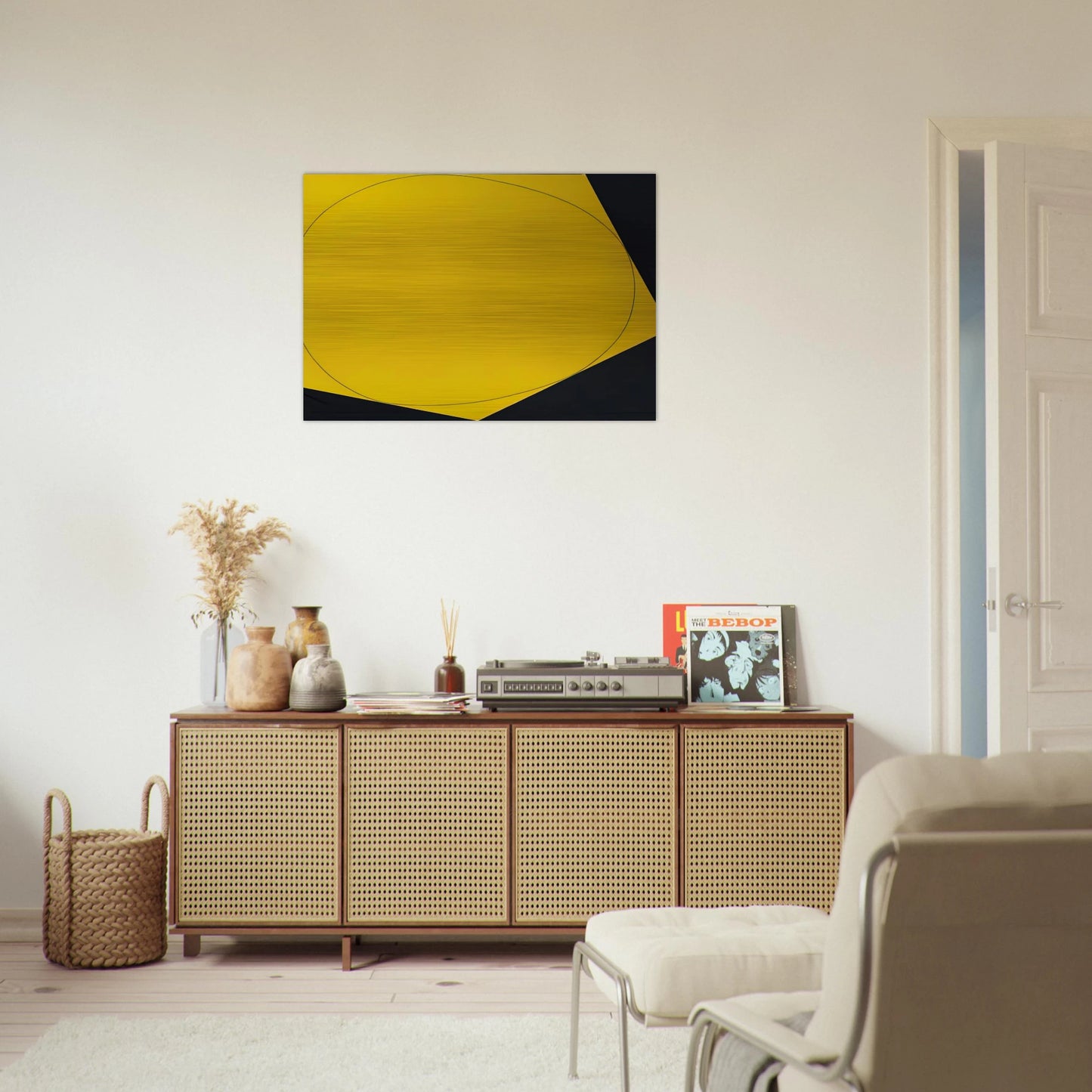 DISTORTED CIRCLE WITHIN A POLYGON I 1972 - Robert Mangold Brushed Aluminum Print - 70x100 cm / 28x40 inches | Robert Mangold Aluminum Print | Robert Mangold Prints