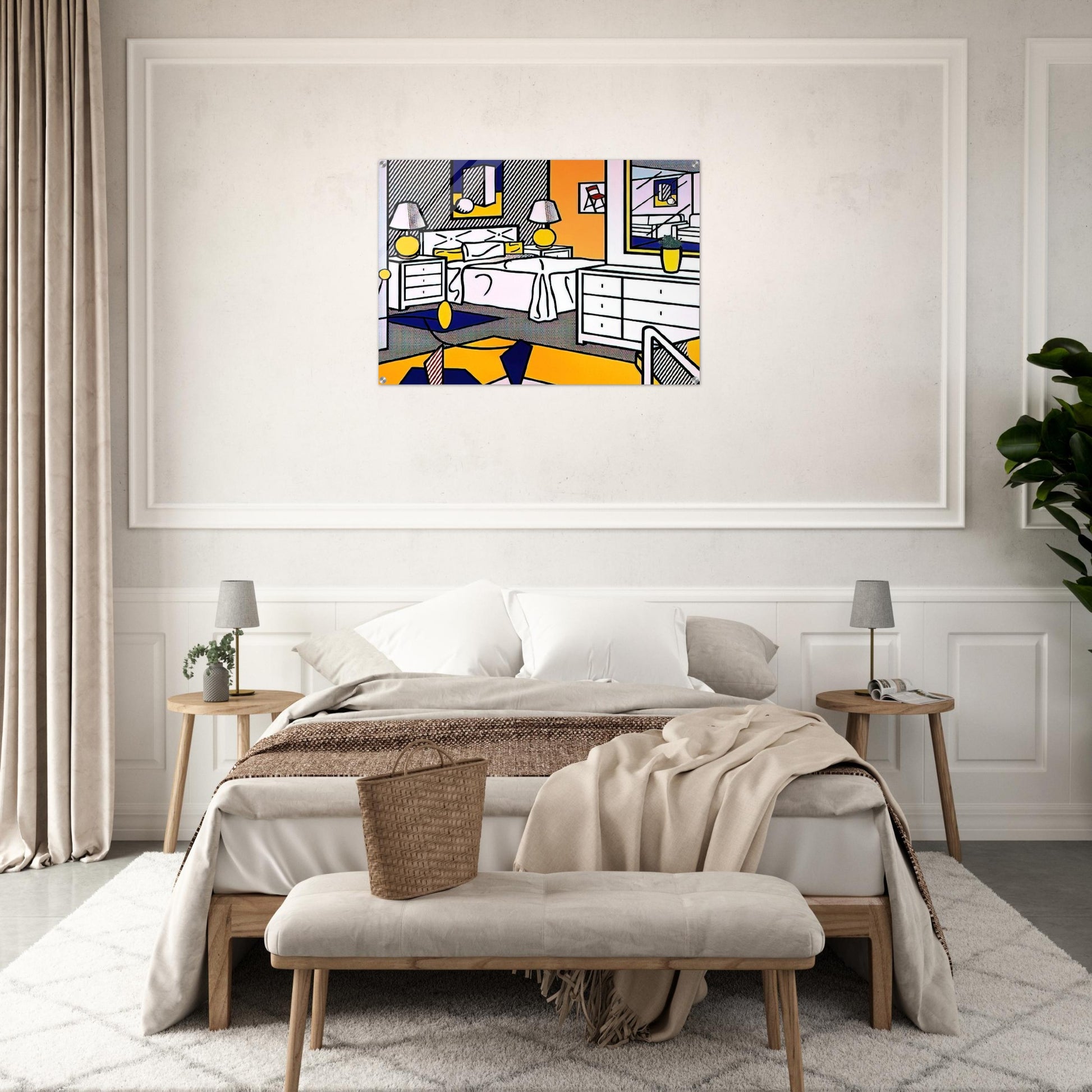 INTERIOR WITH MOBILE 1992 - Roy Lichtenstein Acrylic Print - 70x100 cm / 28x40″ inches
