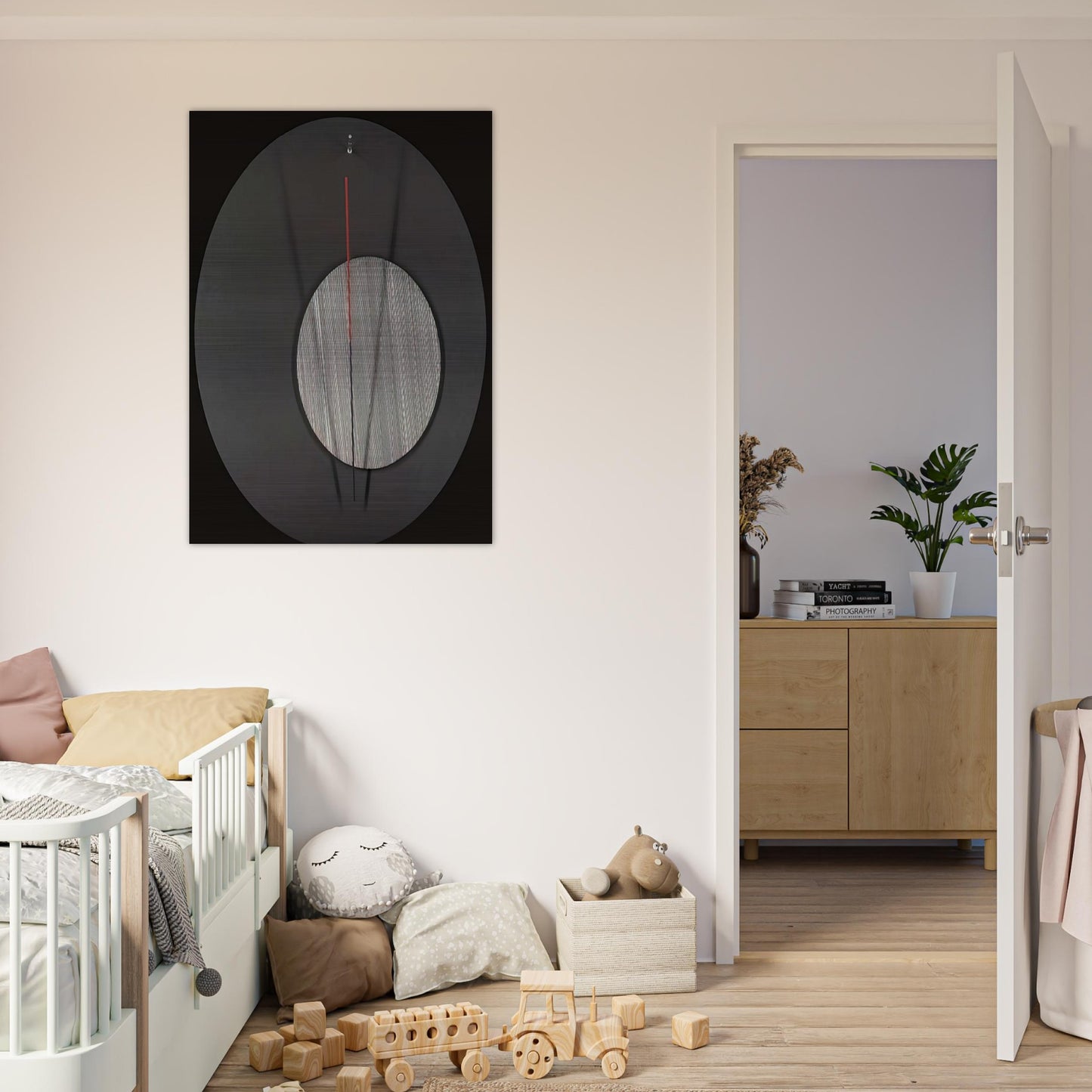 L OEIL DE BOEUF - Jesus Rafael Soto Brushed Aluminum Print - 70x100 cm / 28x40 inches | Jesus Rafael Soto Aluminum Print | Jesus Rafael Soto Prints
