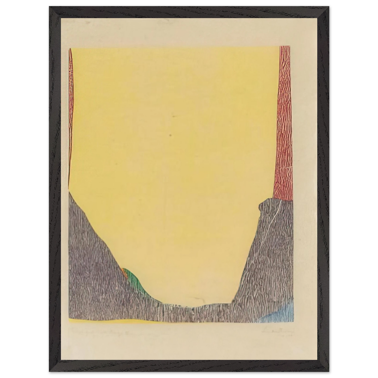 Helen Frankenthaler - East and Beyond - 1973 Wall art - 13x18 cm / 5x7 inches - Premium Wooden Framed Poster With Fine Art Paper-canvas - Wood frame