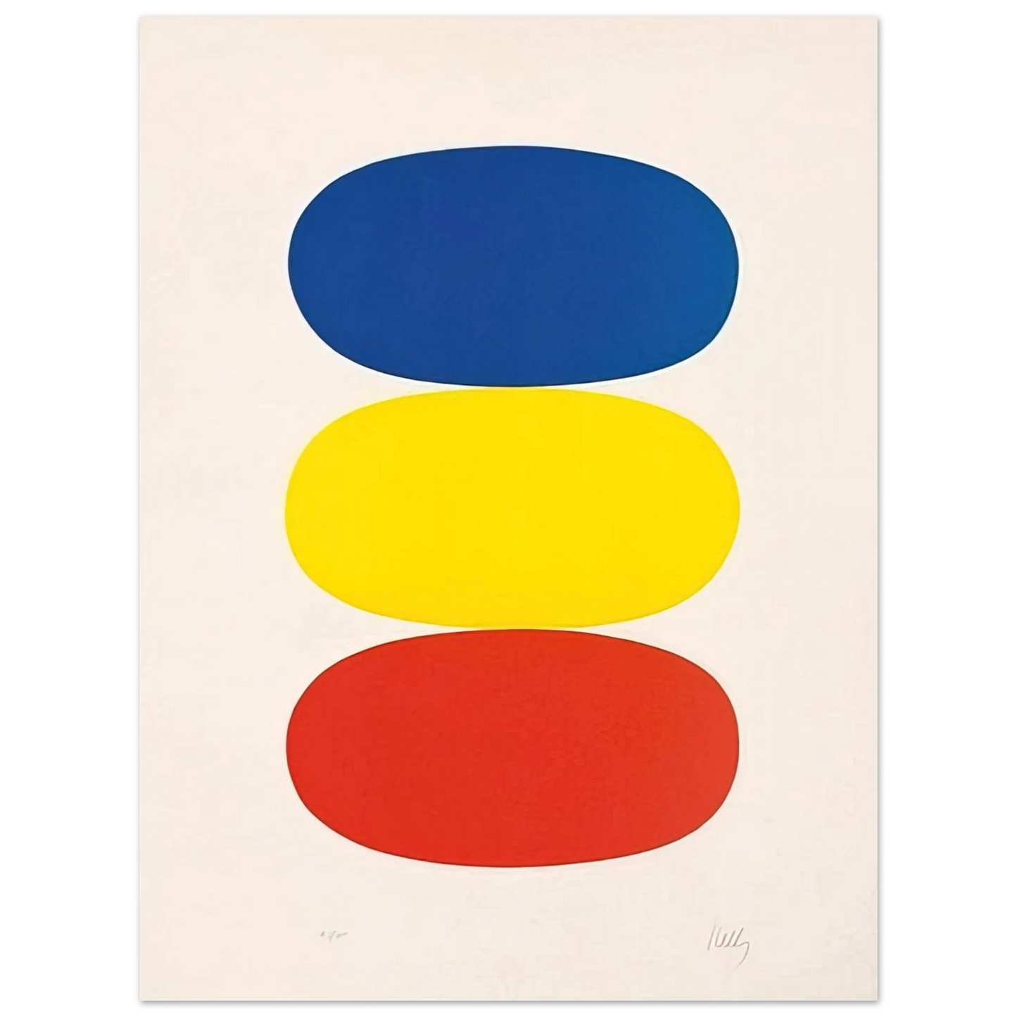 Ellsworth Kelly - Blue and Yellow and Red-Orange  75x100 cm / 30x40inches Fine Art Poster
