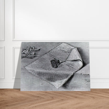 CARNATION AND CLOTH OF GOLD - Salvador Dali Brushed Aluminum Print - 70x100 cm / 28x40 inches | Salvador Dali Aluminum Print | Salvador Dali Prints