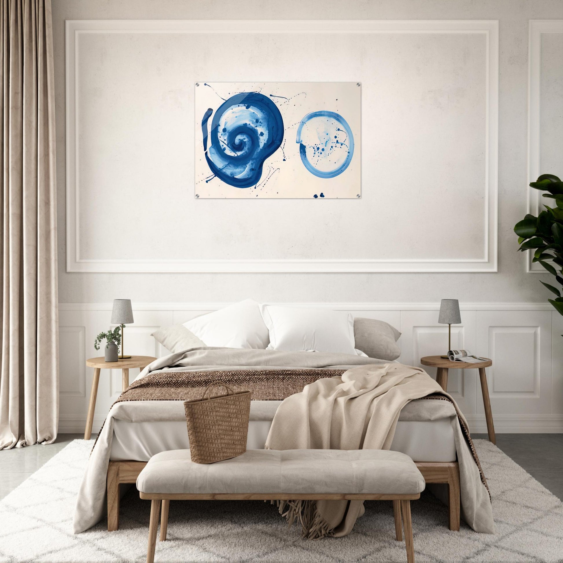 Composition  Blue Balls  - Sam Francis Acrylic Print - 70x100 cm / 28x40″ inches