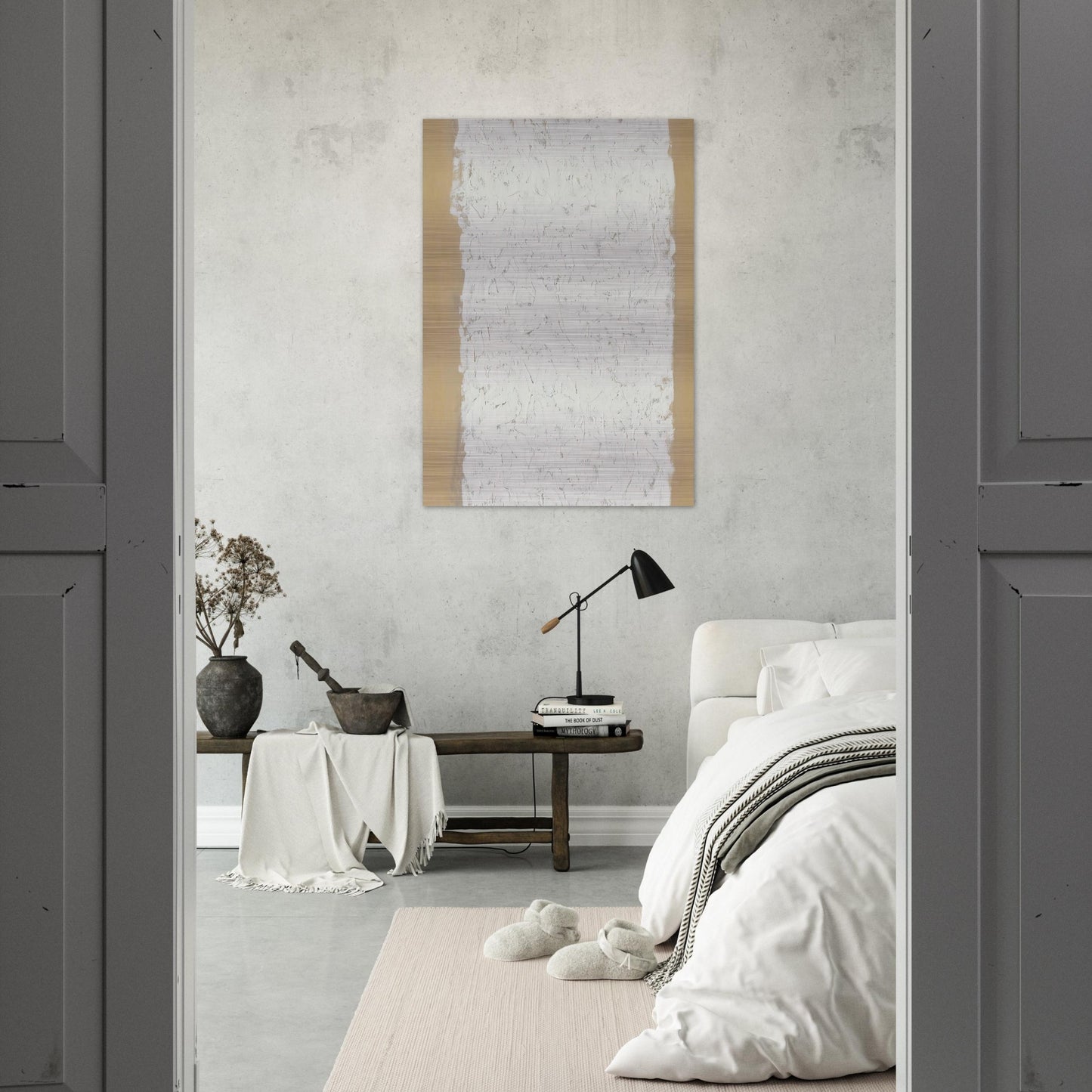 Enter - Robert Ryman Brushed Aluminum Print - 70x100 cm / 28x40 inches | Robert Ryman Aluminum Print | Robert Ryman Prints