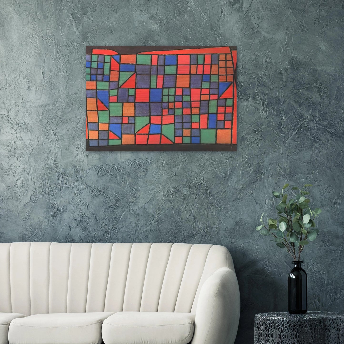 GLASS FACADE 1940 - Paul Klee Brushed Aluminum Print - 70x100 cm / 28x40 inches | Paul Klee Aluminum Print | Paul Klee Prints
