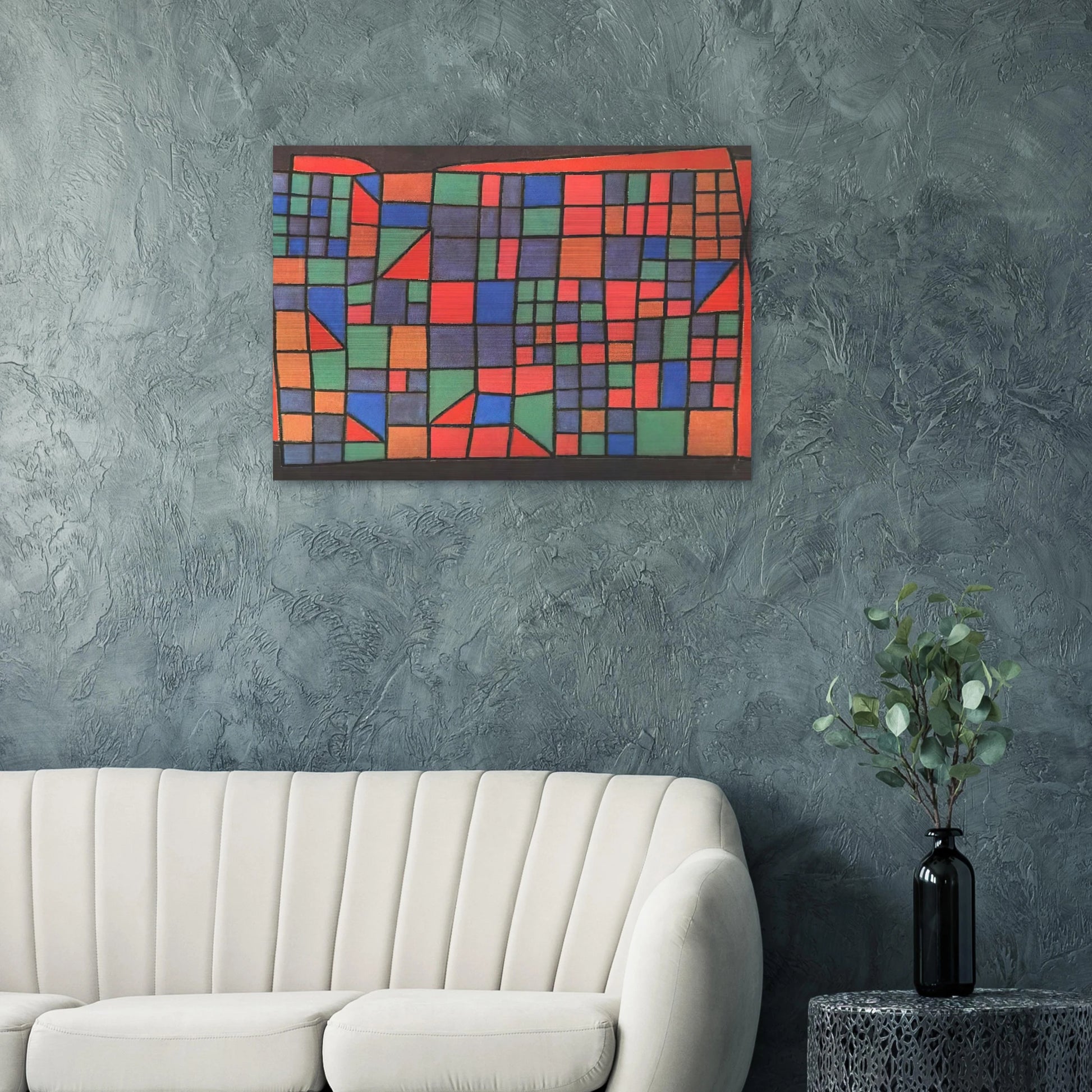 GLASS FACADE 1940 - Paul Klee Brushed Aluminum Print - 70x100 cm / 28x40 inches | Paul Klee Aluminum Print | Paul Klee Prints