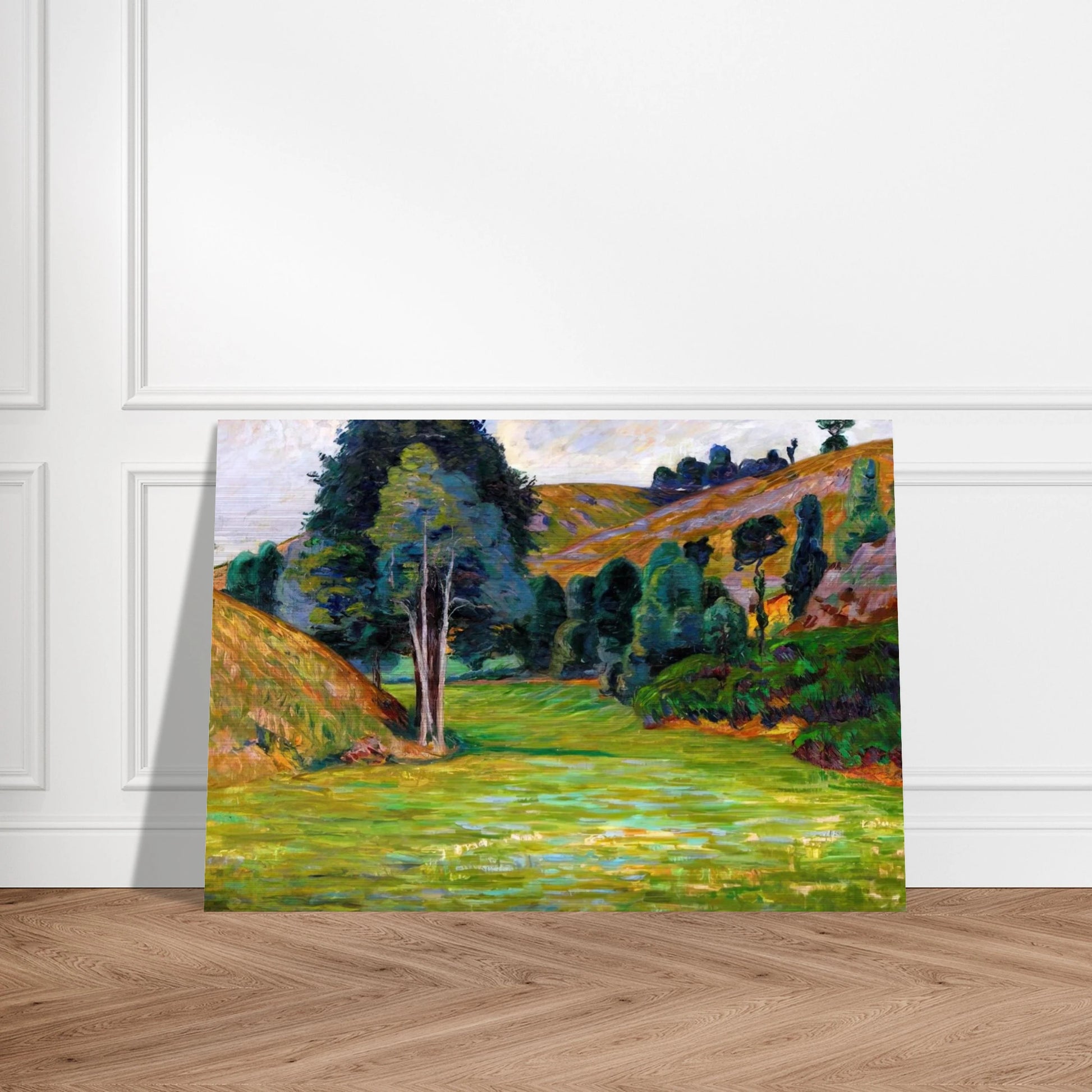 Valley in Pontgibaud - Armand Guillaumin Brushed Aluminum Print - 70x100 cm / 28x40 inches | Armand Guillaumin Aluminum Print | Armand Guillaumin Prints
