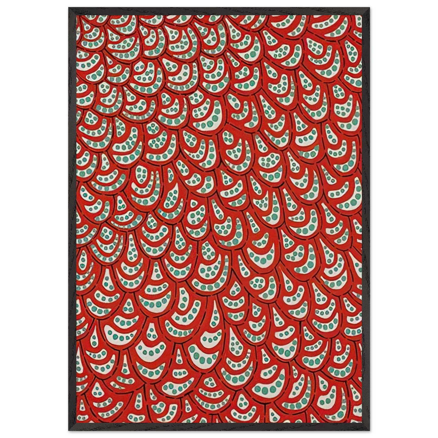 PETALS 1988 - Yayoi Kusama 70x100 cm / 28x40 inches Framed Art Print – Black Wooden Frame