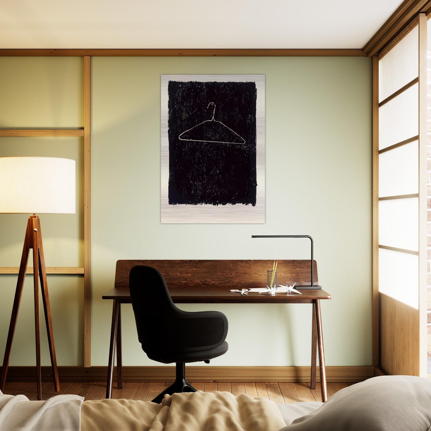 COAT HANGER II - Jasper Johns Brushed Aluminum Print - 70x100 cm / 28x40 inches | Jasper Johns Aluminum Print | Jasper Johns Prints