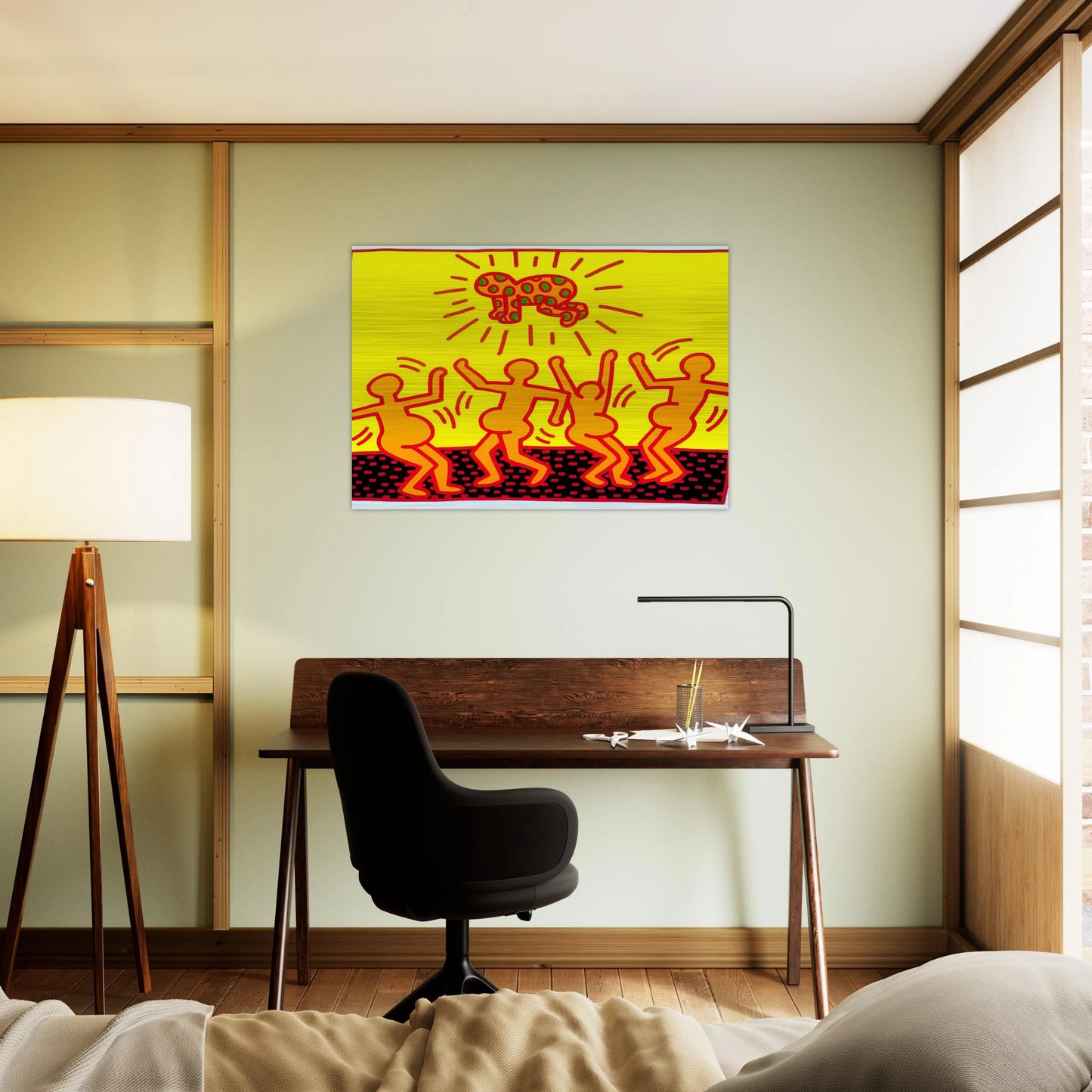 UNTITLED 1983 1 - Keith Haring Brushed Aluminum Print - 70x100 cm / 28x40 inches | Keith Haring Aluminum Print | Keith Haring Prints