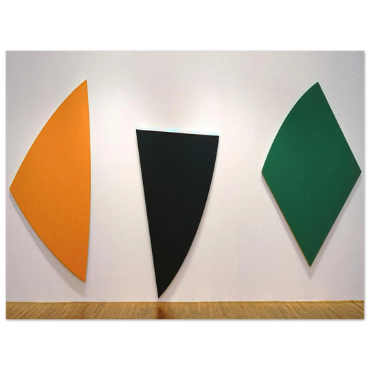 Ellsworth Kelly - Three Panels. Orange, Dark Gray, Green  75x100 cm / 30x40inches Fine Art Poster
